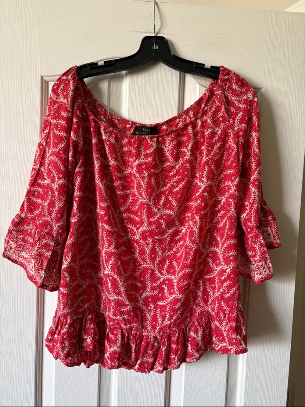 NAT by Natalie Martin Anthropologie Daisy Jones Boho Blouse size M